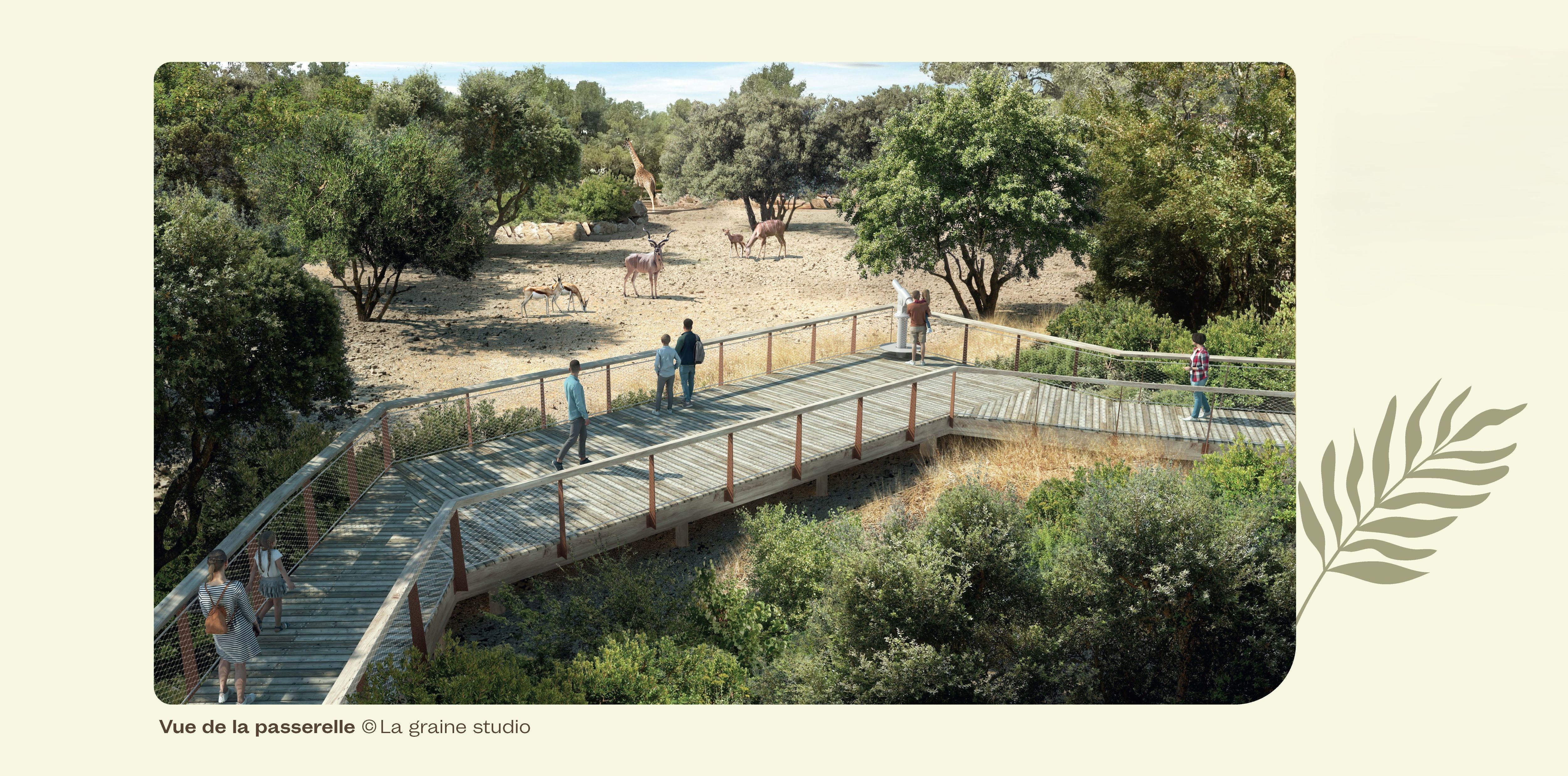 Vue d'une projection pour le future point de vue passerelle