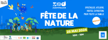 bannière de la Fête de la nature au zoo de Montpellier